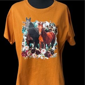CHICYEA Woman’s T- Shirt With Animal horse 🐎 pattern